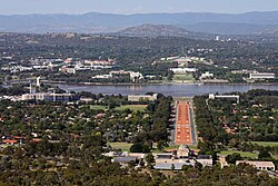 Canberra, the capital city of Australia, mt ainslie