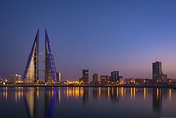 Manama, the capital city of Bahrain, world trade center