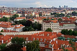 Prague, the capital city of Czechia, old castle stairs