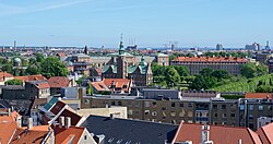 Copenhagen, the capital city of Denmark, rundetårn with rosenborg castle