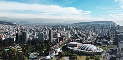 Quito, the capital city of Ecuador, fachada asamblea nacional de febrero