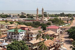 Banjul, the capital city of Gambia, skyline