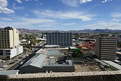 Windhoek, the capital city of Namibia, panorama three circles