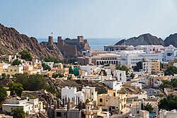 Muscat, the capital city of Oman, costa victoria port sultan qaboos
