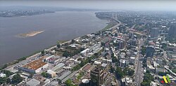 Brazzaville, the capital city of Republic of the Congo, bird eye