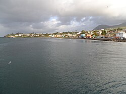 Basseterre, the capital city of Saint Kitts and Nevis, valley