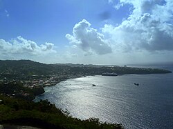 Kingstown, the capital city of Saint Vincent and the Grenadines, st karibik looking southeast fort charlotte panoramio