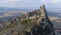City of San Marino, the capital city of San Marino, mount titano