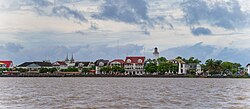 Paramaribo, the capital city of Suriname, waterkant with unesco heritage buildings