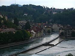 Bern, the capital city of Switzerland, kirchenfeldbrücke