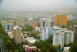 Dushanbe, the capital city of Tajikistan, walk