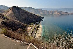 Dili, the capital city of Timor-Leste, cristo rei beach