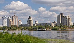 Kyiv, the capital city of Ukraine, district berezniaky malyi island