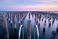 Landscape in Australia, princes pier melbourne victoria