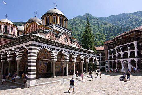 Landscape in Bulgaria, rila monastery august