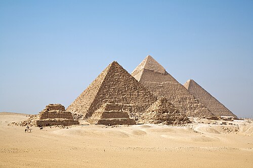 Landscape in Egypt, all gizah pyramids