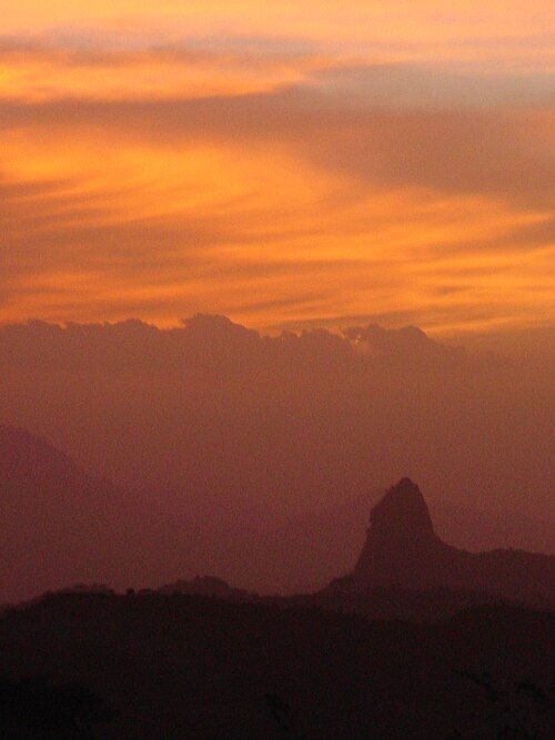 Landscape in Eritrea, sunset