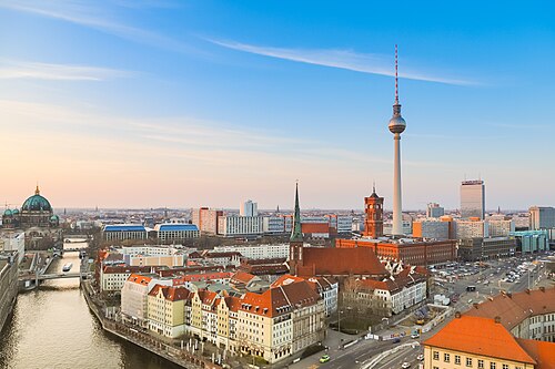Landscape in Germany, aerial berlin