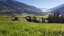 Landscape in Germany, blick von der almwiesenbestattung friedburg anger