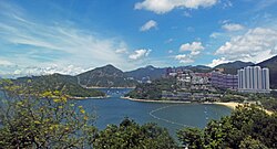 Landscape in Hong Kong, cross harbour tunnel