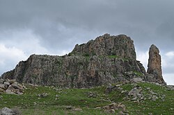 Landscape in Iraq, old castle hazarmerd sulaimania kurdistan