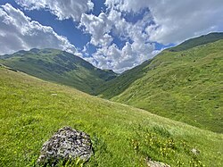 Landscape in Kosovo, lake tropoje junik deqan