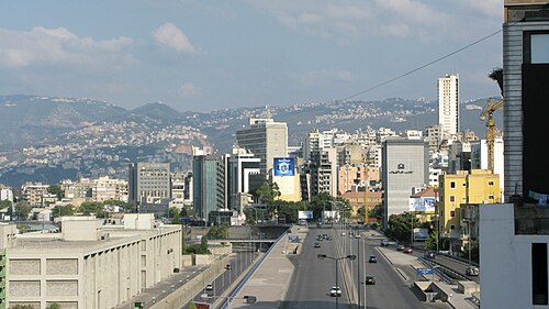 Landscape in Lebanon, beirut skyline beirut