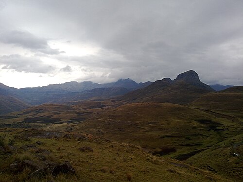 Landscape in Lesotho, baboons pass panoramio