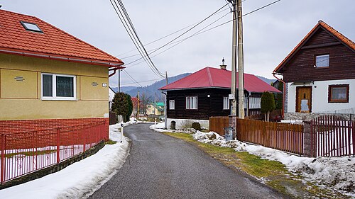 Landscape in Lithuania, legnava village center