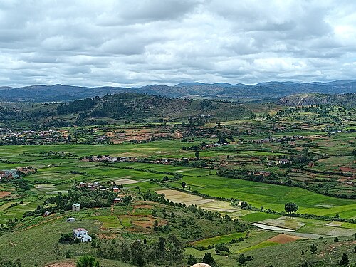 Landscape in Madagascar, commune d ambalavao ampangabe rn7