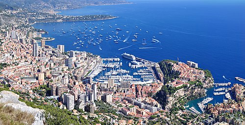 Landscape in Monaco, panorama von la turbie