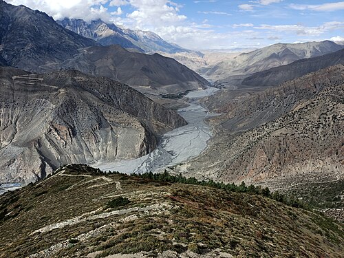 Landscape in Nepal, dughla remote mountains