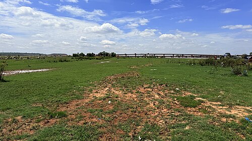 Landscape in Niger, green bridge