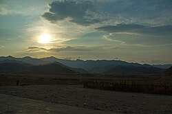 Landscape in North Korea, wonsan nach pjöngjang