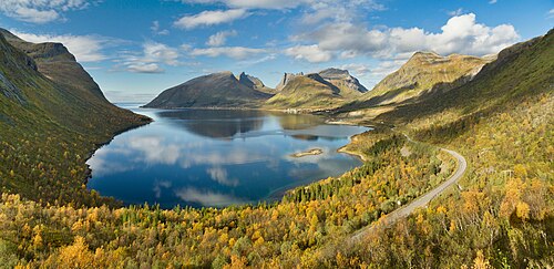 Landscape in Norway, coastal lekneset ørsta møre og romsdal may