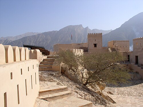 Landscape in Oman, nakhal fort sultanate