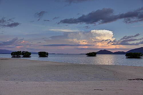 Landscape in Papua New Guinea, white island bougainville