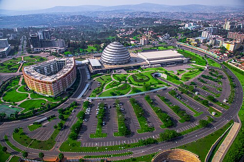 Landscape in Rwanda, aerial kigali convention center june emmanuel kwizera