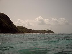 Landscape in Saint Vincent and the Grenadines, wallilabou bay