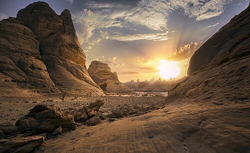 Landscape in Saudi Arabia, sadus