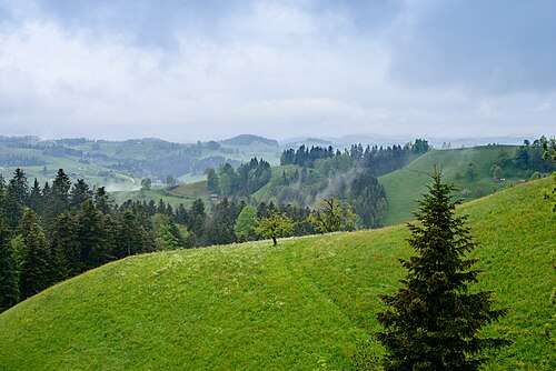 Landscape in Switzerland, hergiswil near willisau lucerne