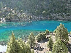 Landscape in Tajikistan, lakes