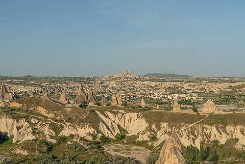 Landscape in Türkiye, cappadocia goreme uchisar