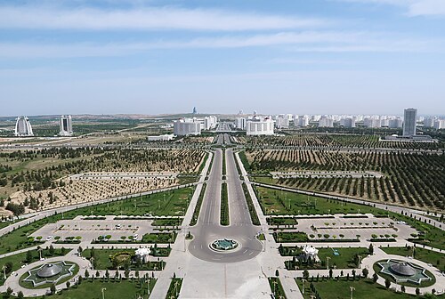 Landscape in Turkmenistan, ashgabat arch neutrality
