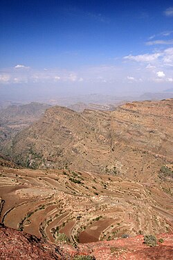 Landscape in Yemen, en route sana to jibla