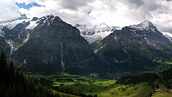 The mountain Eiger, grindelwald schreckhorn mettenberg oberer grindelwaldgletscher