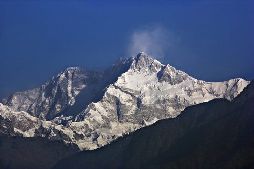 The mountain Kangchenjunga, india