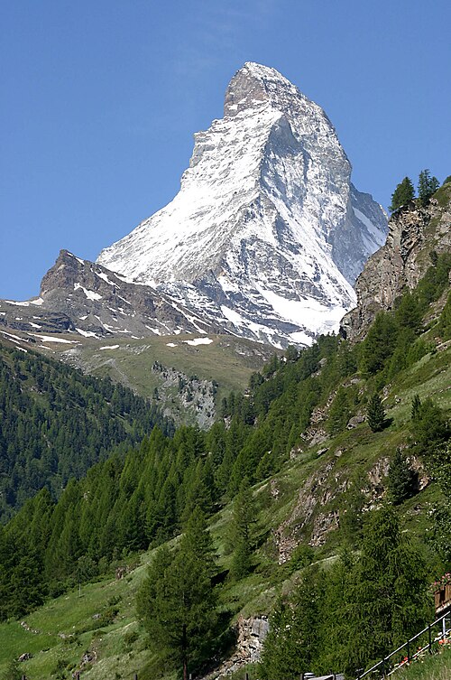 The mountain Matterhorn, walliser alpen