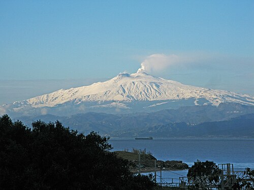 The mountain Mount Etna, reggio calabria feb