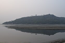 The river Brahmaputra, with hill